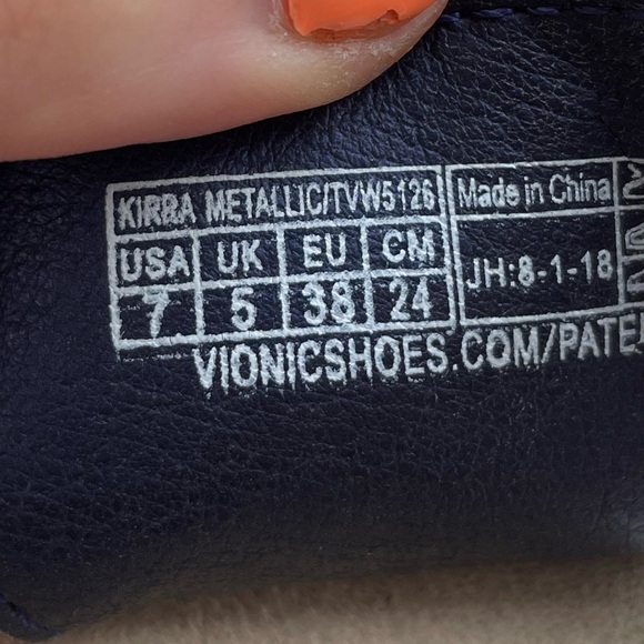 Vionic Kirra blue metallic women’s sandals size 7 - Picture 8 of 10